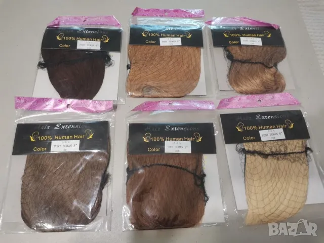 Нов тъмно рус бретон от естествена човешка коса - мод.6, снимка 4 - Аксесоари за коса - 39281397