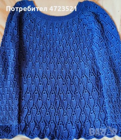 Уникална ръчно плетена блуза от кроше 