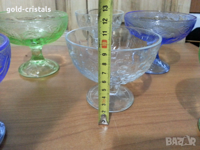 Стъклени чаши купи, снимка 6 - Антикварни и старинни предмети - 36223005