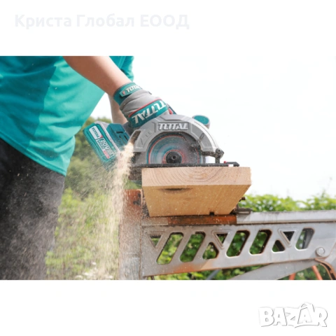 Акумулаторен безчетков ръчен циркуляр TOTAL Industrial (20V, 165мм) – Solo, снимка 6 - Триони и циркуляри - 53753061