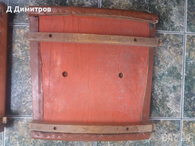 Стари кожени седалки за столове от 60те, снимка 7 - Антикварни и старинни предмети - 36296124