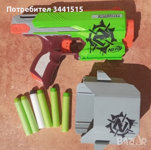 NERF Zombie Strike Sidestrike Blaster Бластер , снимка 2 - Други - 41904031