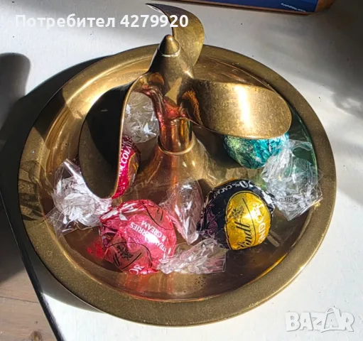 Ретро бронзова бонбониера на корабна тематика, снимка 2 - Декорация за дома - 55963578