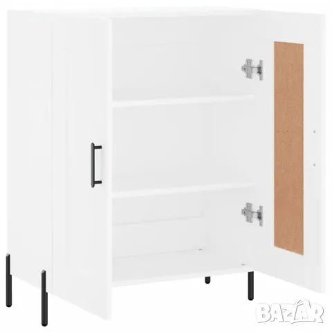 vidaXL Сайдборд, бял, 69,5x34x90 см, инженерно дърво, снимка 6 - Бюфети - 56147900