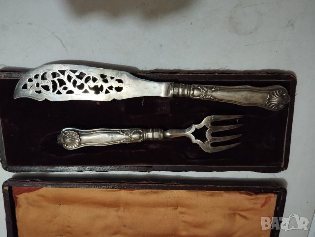 Посребрени месингови прибори арт деко, снимка 4 - Други ценни предмети - 41498437