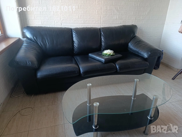 кожен диван, снимка 5 - Дивани и мека мебел - 53075422