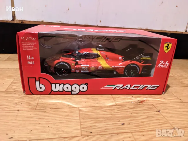 Модел Ferrari 499P Le Man 1:24 Ферари Бураго Bburago