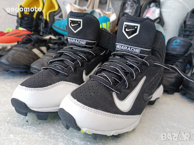 нови  унисекс детски бутонки, бейзбол  NIKE® original AIR HUARACHE, футболни обувки, калеври 30 - 31, снимка 14 - Детски маратонки - 44639537