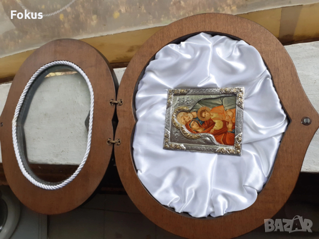 Уникална сребърна икона в кутия сърце със сертификат, снимка 3 - Антикварни и старинни предмети - 53363998