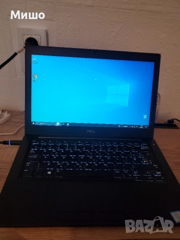 Лаптоп Dell Latitude i5-7300U 12,5 инча 256gb SSD 8RAM с подсветка 