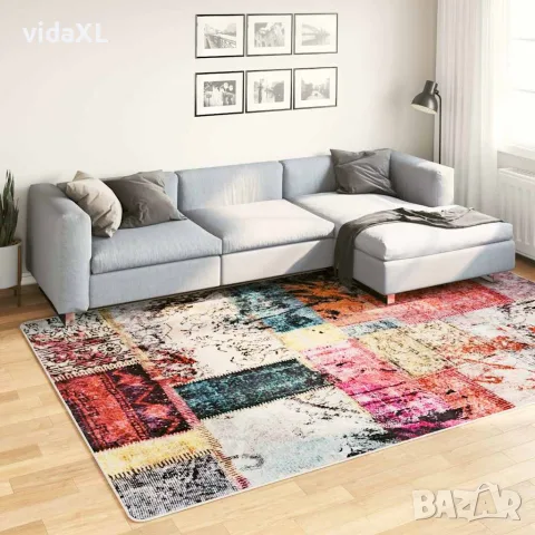 vidaXL Килим, миещ се, пачуърк, 190x300 см, пъстър, снимка 2 - Килими - 56147103