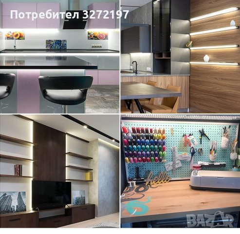 Лед светеща лента със сензор за включване,изключване,бяла светлина,1 метър, снимка 8 - Лед осветление - 41081041