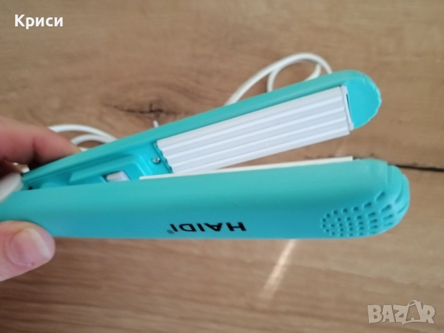 Мини преса за вафли за коса - нова, използвана веднъж, снимка 2 - Преси за коса - 52656768