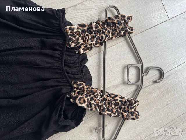 Дамска дълга рокля с тигров принт на презрамките, снимка 4 - Рокли - 53581736