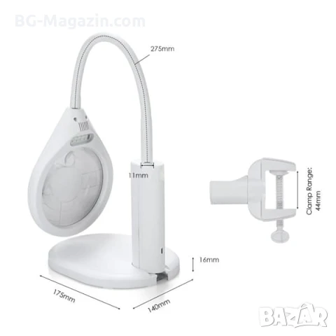 Професионална настолна увеличителна лед лупа за шиене на гоблени четене бродиране с LED осветление, снимка 2 - Други инструменти - 50920972