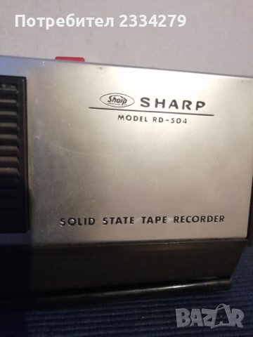 Магнетофон,,SHARP" MODEL RD-504,  SOLID STATE TAPE RECORDER модел 1965 год , снимка 6 - Антикварни и старинни предмети - 44256762