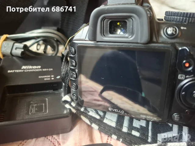 Фотоапарат Nikon D3100+обектив 55-200мм, снимка 5 - Фотоапарати - 55910688