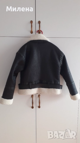 НОВО дамско яке с пухче, размер S, снимка 2 - Якета - 52719453