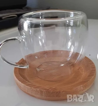 Стъклена чаша за кафе с двойно дъно 200ml