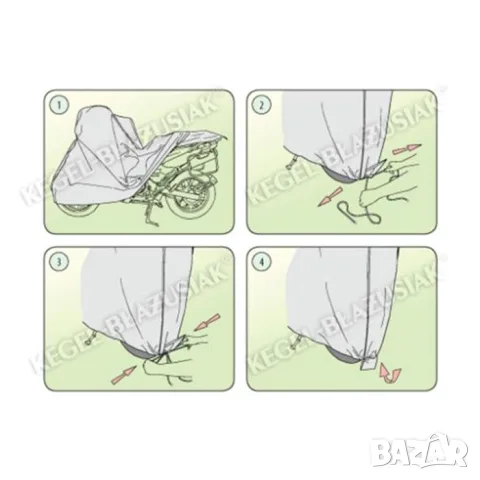 Сиво покривало Kegel Basic L тип кутия за мотоциклет, снимка 3 - Аксесоари и консумативи - 55866183