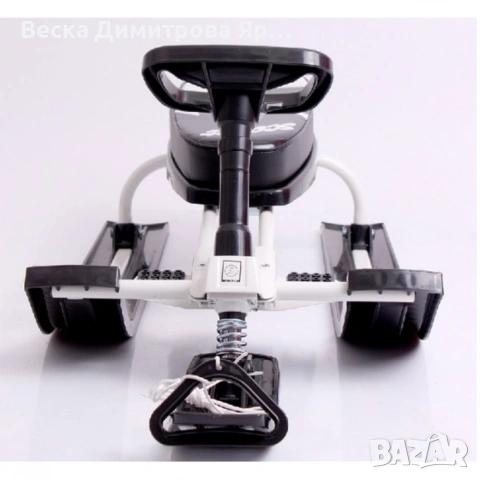 Зимна шейна с кормило, предни и задни ски и метална спирачка Mustang, снимка 4 - Зимни спортове - 53163275