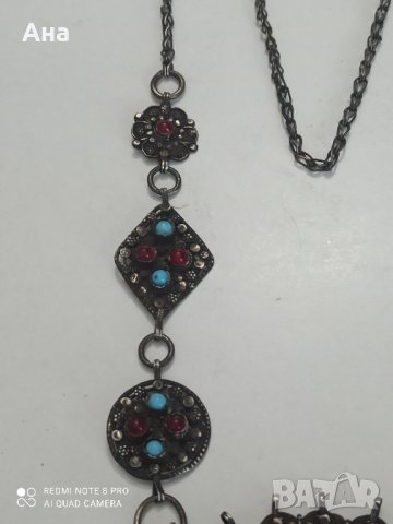 Сребърен възрожденски накит с филигран , снимка 6 - Антикварни и старинни предмети - 41474987
