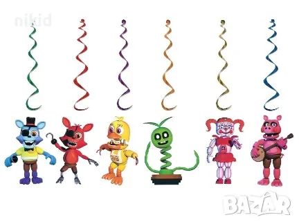 Фреди Five Nights at Freddy's Freddy банер висящи декори на спирала картонена украса парти рожден де