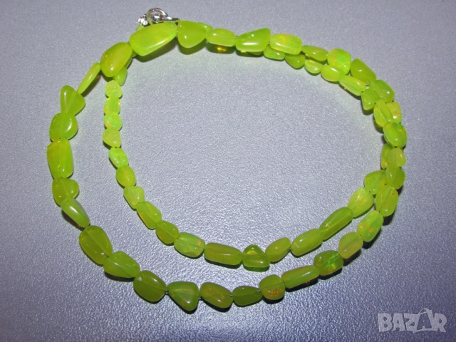 Гердани от естествен опал Етиопия, снимка 7 - Колиета, медальони, синджири - 52306660