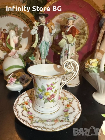 🌸 Dresden Germany, около 1900 – “Великолепният” двоен сет, снимка 10 - Антикварни и старинни предмети - 53467328