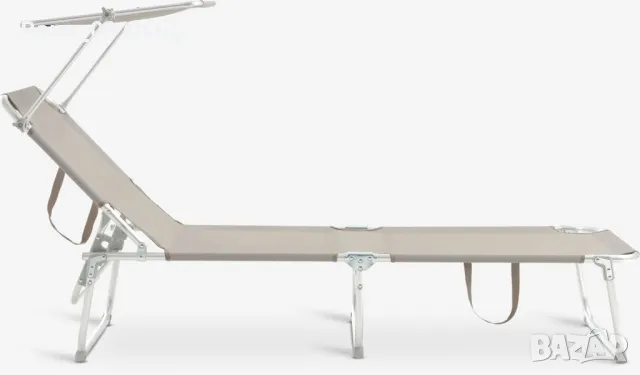 Сгъваем шезлонг със сенник , снимка 6 - Градински мебели, декорация  - 50232228