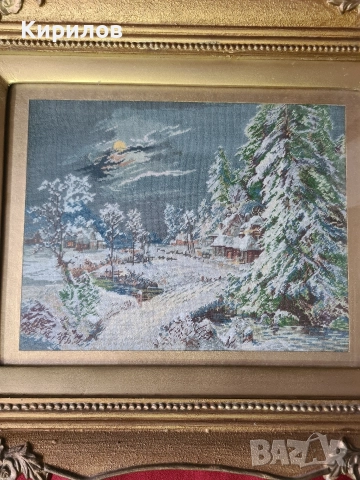 Гоблен "Лунна зима", снимка 3 - Гоблени - 52980786