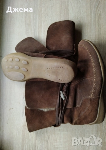 Ботуши - естествена обърната кожа, снимка 3 - Дамски ботуши - 52051788
