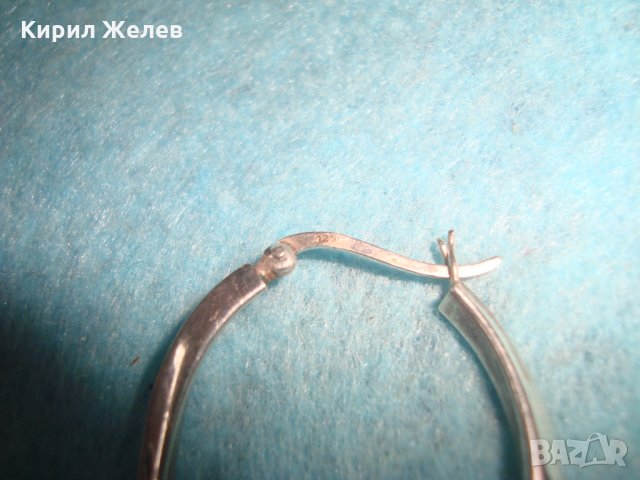 СТАРА АНГЛИЙСКА СРЕБЪРНА ОБЕЦА СРЕБРО 925 ПРОБА РЪЧНА АРТ ИЗРАБОТКА 25601, снимка 10 - Обеци - 35736246
