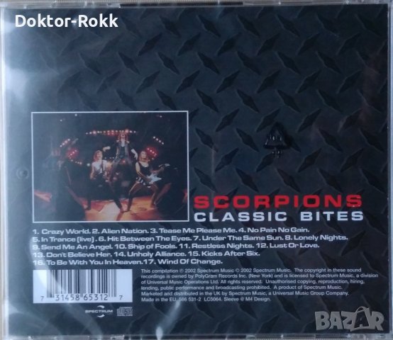 Scorpions – Classic Bites (2002, CD), снимка 2 - CD дискове - 41899056