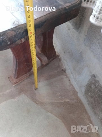 продавам дървена маса с две единични пейки е една двойна ъглова пейка, снимка 12 - Маси - 51533427