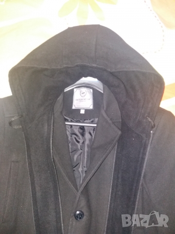 Зимно мъжко палто Inter klas три четвърти XL сваляща се качулка, снимка 1 - Палта - 34802151