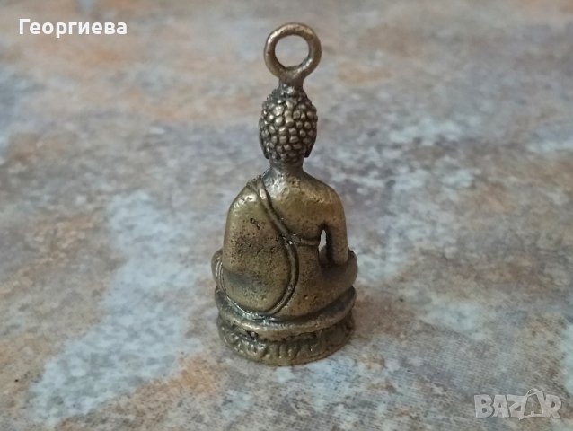 Месингова миниатюра на Буда , снимка 4 - Други - 42002063