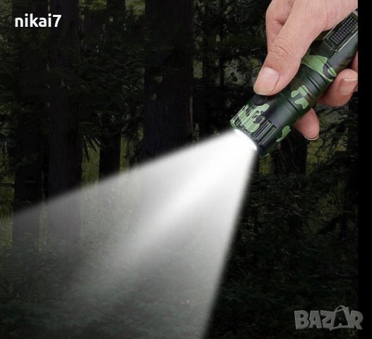 тактическа водоустойчива плазмена запалка с фенер и компас туризьм лов, снимка 6 - Други - 42056042