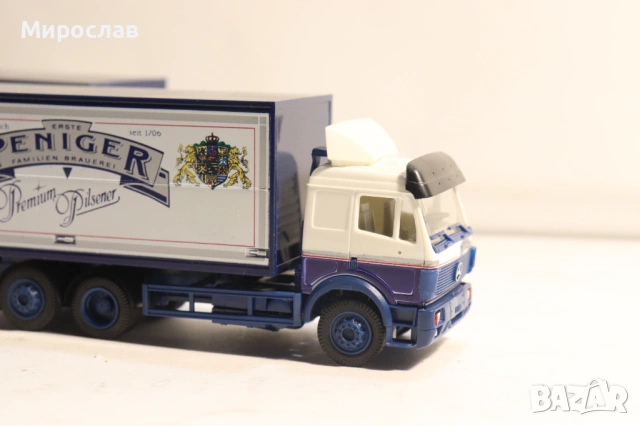 HERPA 1:87 H0 MERCEDES BENZ КАМИОН РЕМАРКЕ МОДЕЛ, снимка 4 - Колекции - 53803086