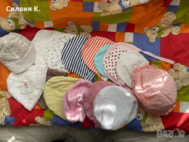 Шапки за момиче бебе 