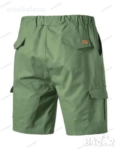 Мъжки едноцветни къси карго панталони, 5цвята, снимка 4 - Къси панталони - 40550895