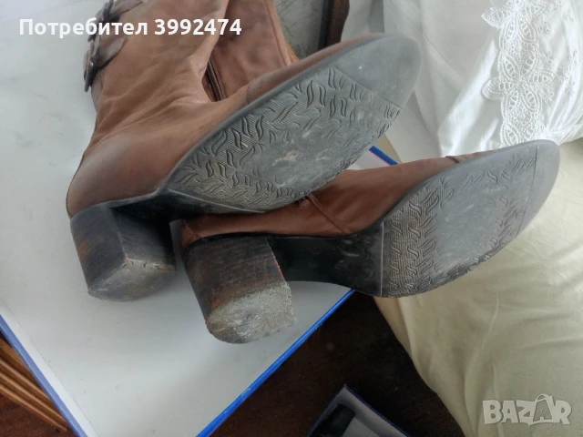 Дамски ботуши от естествена кожа, 38 ном., два чифта, снимка 6 - Дамски ботуши - 51228153