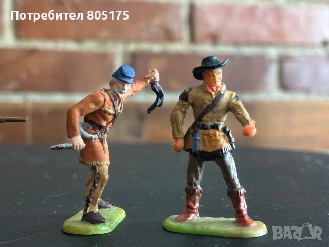 Стари фигурки войници Elastolin.Индианци , каубои, рицари…, снимка 4 - Колекции - 53731478