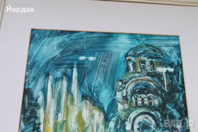 Картина Никола Николов ''Фонтаните вечер'', снимка 2 - Колекции - 41447706