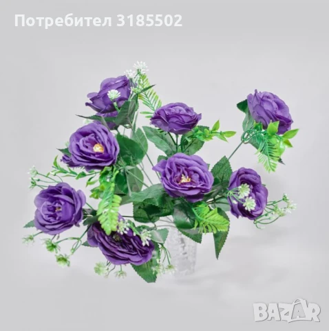 Изкуствени рози – Стилна и трайна декорация в пет изящни цвята, снимка 7 - Изкуствени цветя - 51227755