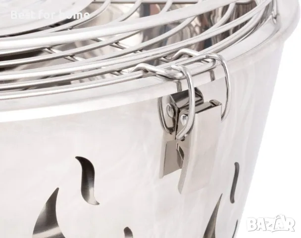 Преносимо барбекю на дървени въглища Activa Airbroil с активна вентилация, неръждаема стомана, снимка 6 - Скари - 50324802