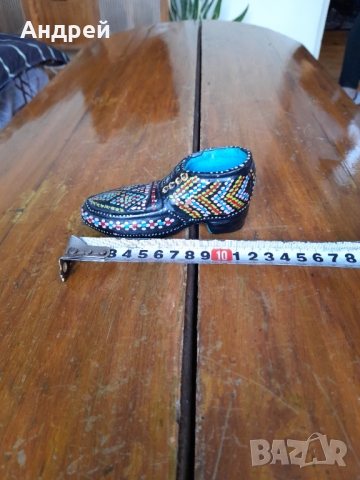 Стара керамична обувка,декорация, снимка 3 - Други ценни предмети - 36104326