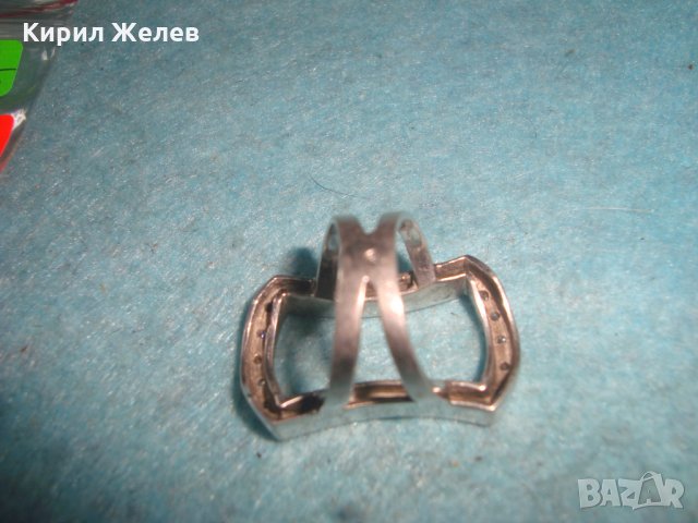 СТАР СРЕБЪРЕН АРТ ПРЪСТЕН РОДИРАНО СРЕБРО 925 с ЦИРКОНИ 25685, снимка 13 - Пръстени - 35884537