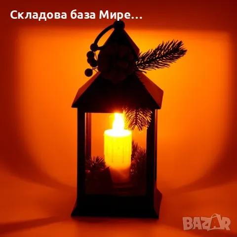 Коледен фенер LED осветление, 11х11х23 сантиметра , снимка 1