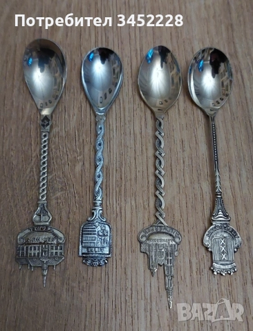 лъжички за колекционери 4 броя отлични , снимка 7 - Антикварни и старинни предмети - 52346450